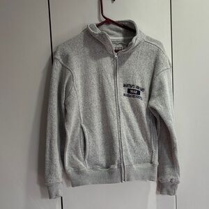 Heather Gray Womens Varsity Jacket Martha's Vineyard‎ XS casual fit collar light